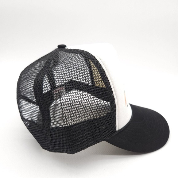 On X Backcountry Maps Mesh Trucker Rope Snapback Hat Foam Ball Cap Outdoor Black - Picture 4 of 7